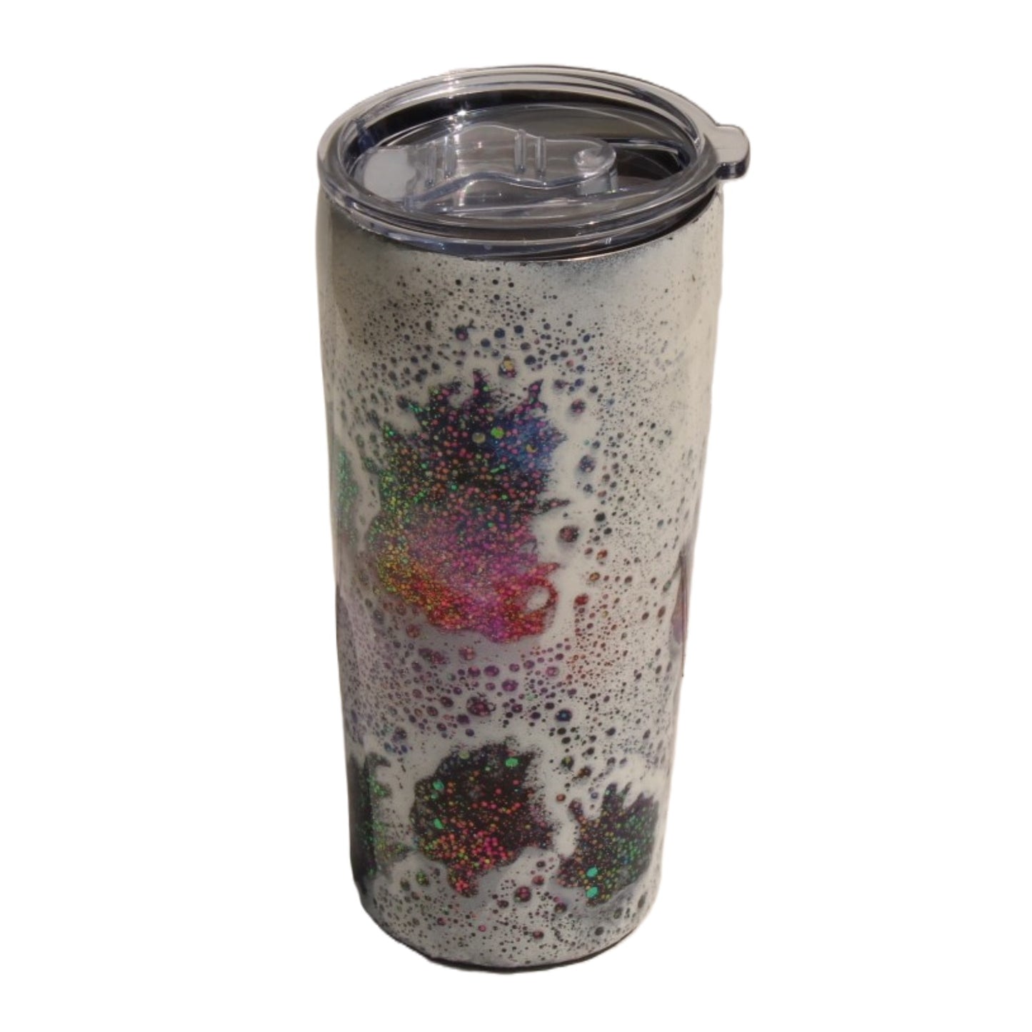 Tumbler Tapered Smooth 16 ounce with the words "Smile and Shine" epoxied on it