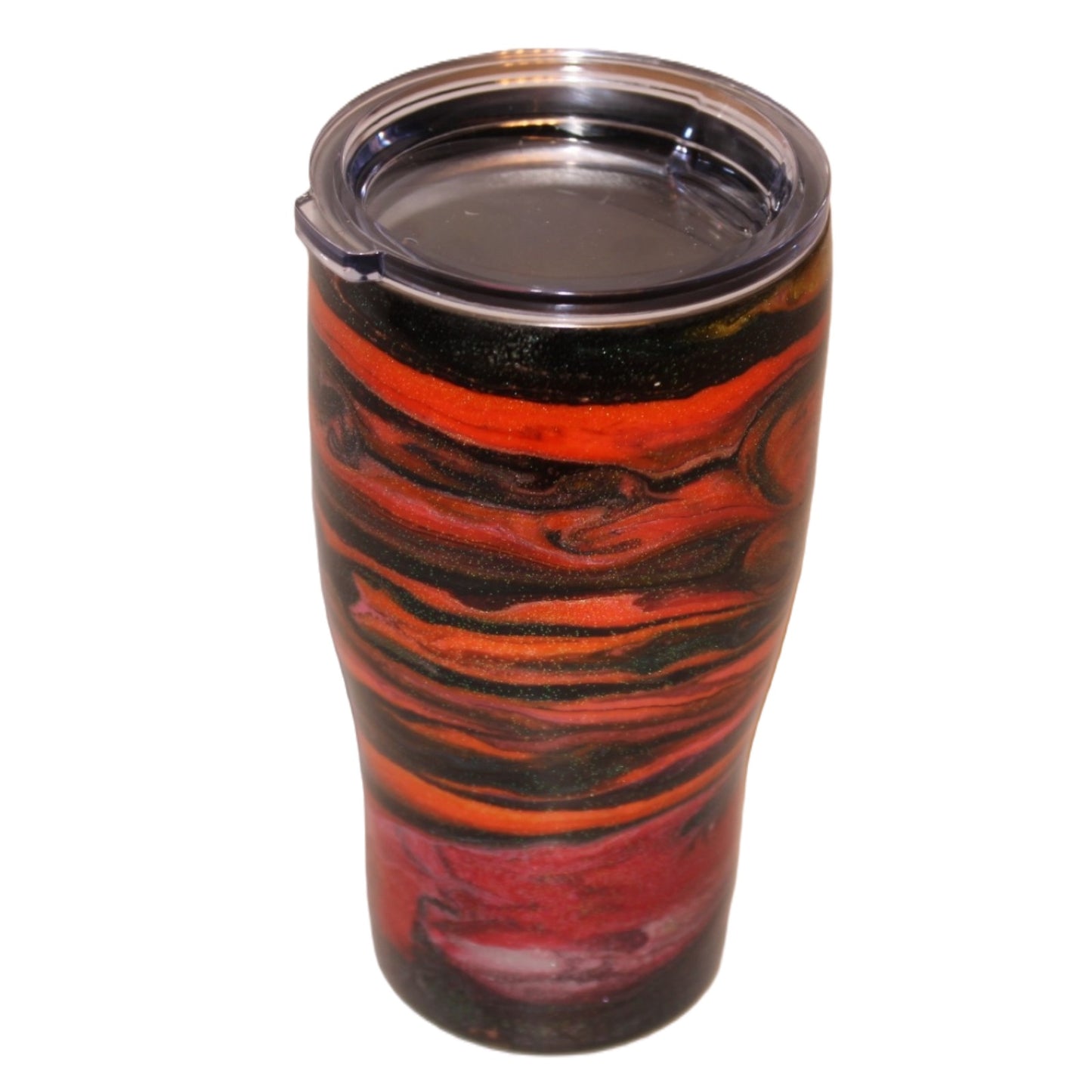 Tumbler Travel 18 ounce with lid we call (Black Tiger)