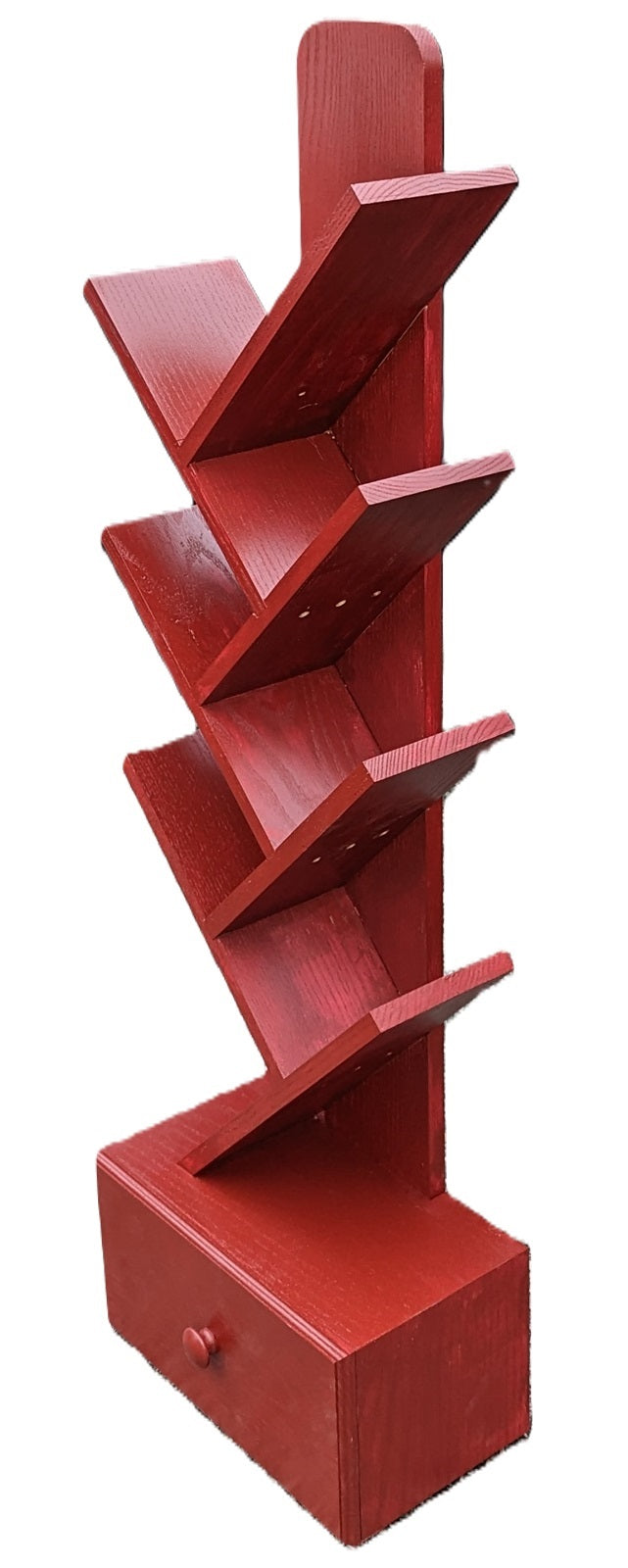 Bookshelf made from red oak with drawer "made to order". Choose size and color.