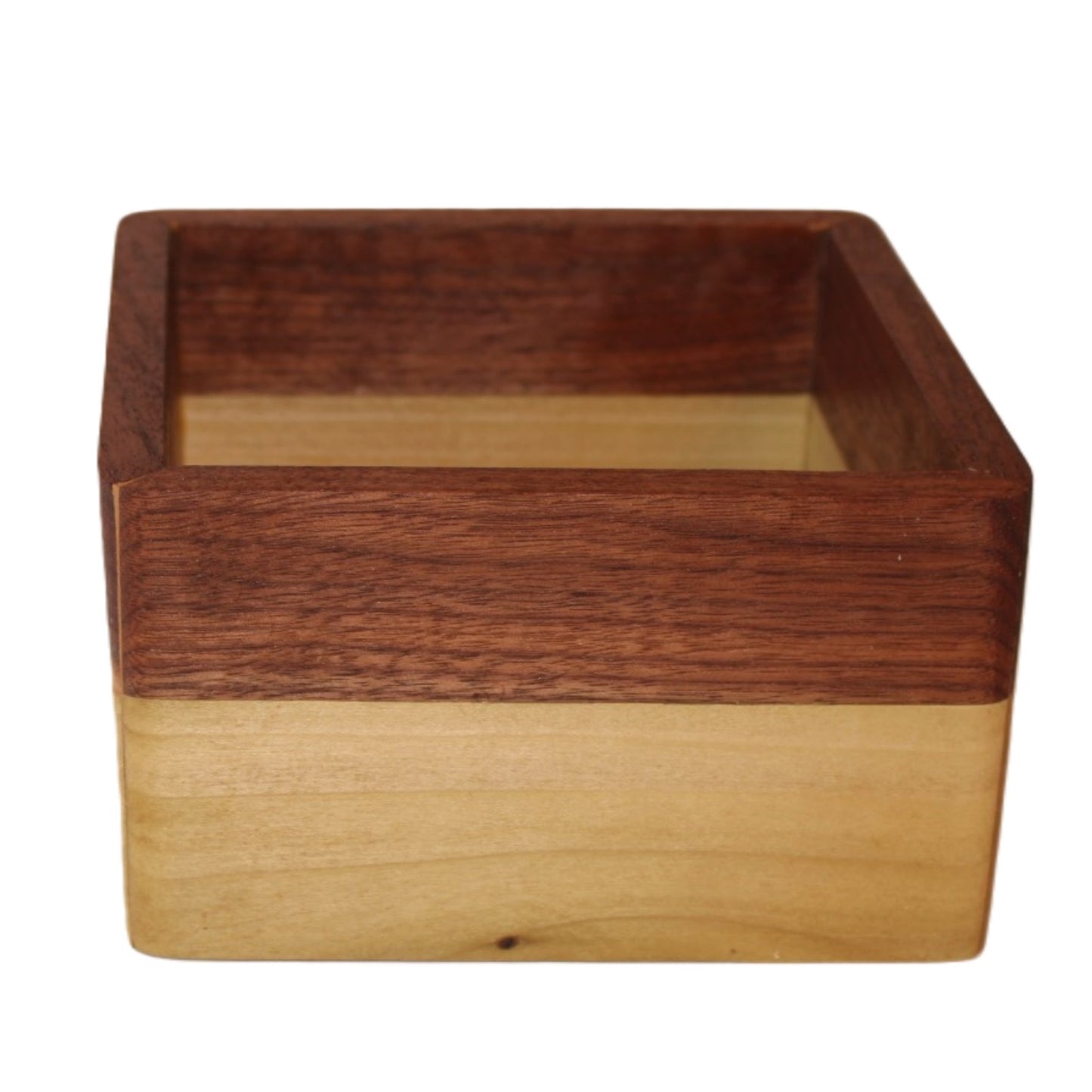 Planter for house plants made from Walnut and Poplar 5x5 Horizontal designed box