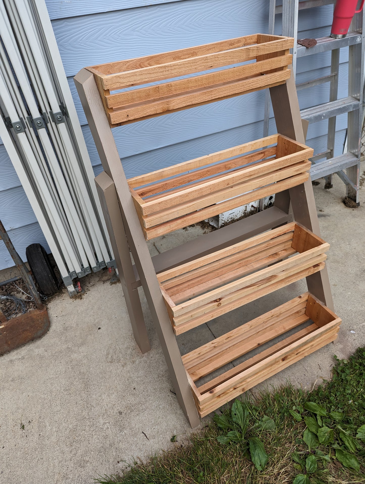 Planter for Patio Herb Garden or Flowers with 4 tiers