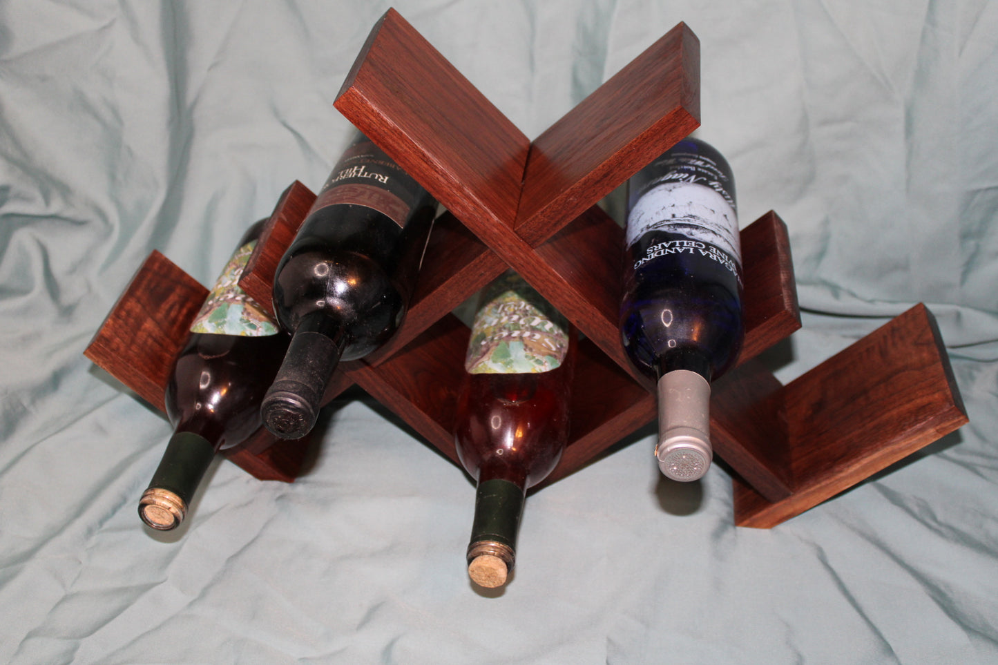 Wine Rack made from walnut and holds 6 bottles