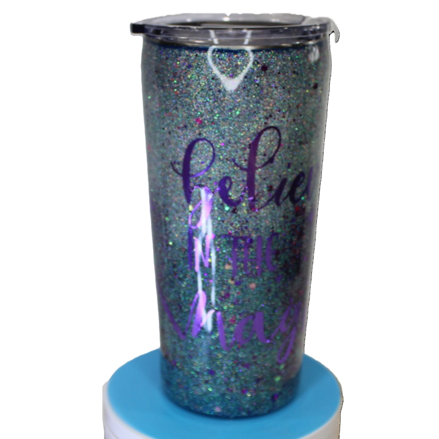Tumbler Tapered Smooth 20 ounce with "Believe in the Magic" written on the side