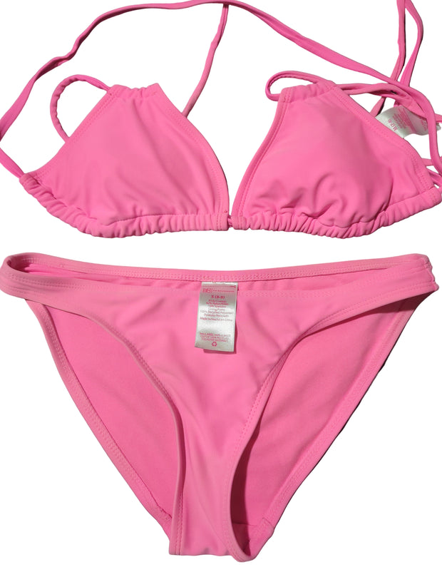 Bikini pink matching top size 7-9 and bottoms Size 3-5