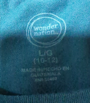 Shirt Wonder Nation size LG (10-12) blue green long sleeve