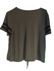 Shirt short sleeve with tie string green No Boundaries LG (11-13)