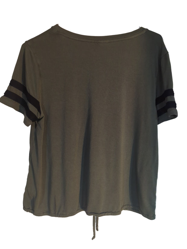 Shirt short sleeve with tie string green No Boundaries LG (11-13)