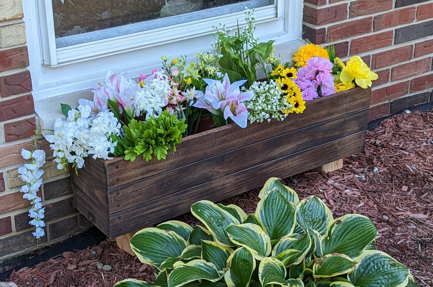 Planter Window Box 43 inches long for under window or for your porch or deck