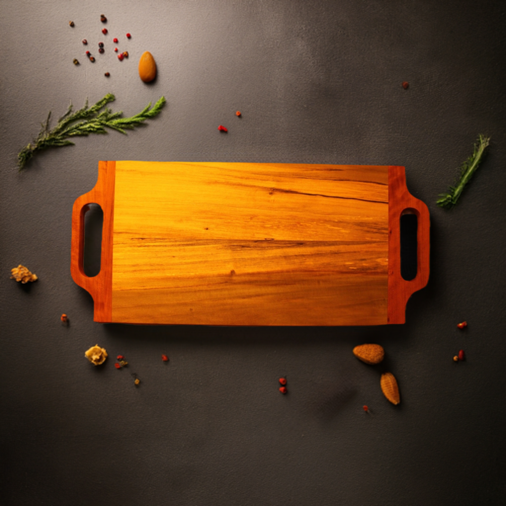 Cutting Board Kitchen made with Poplar and Walnut Handles