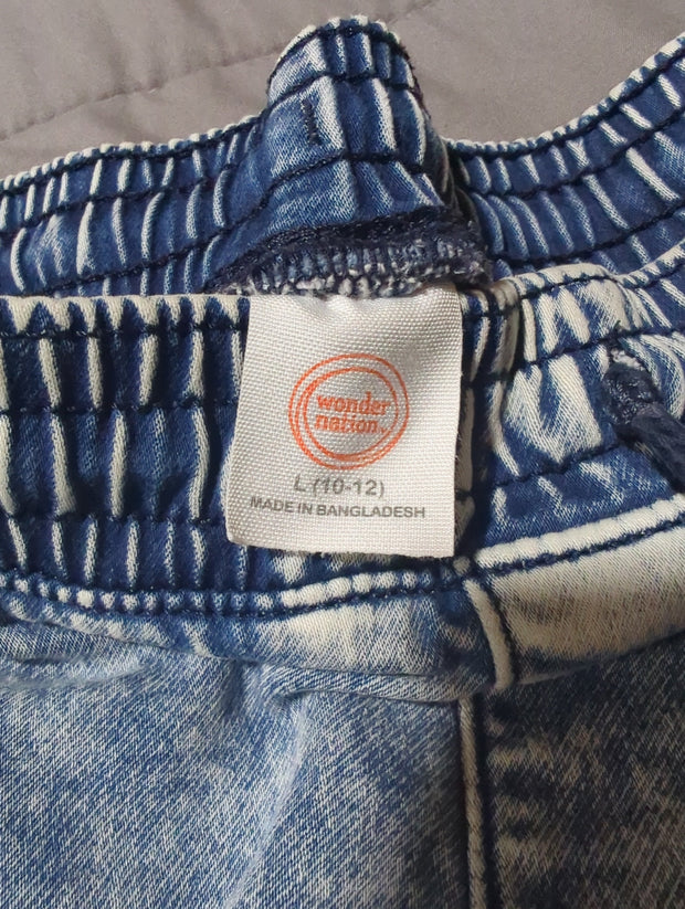 Shorts girls size L (10-12) faded jeans by Wonder Nation